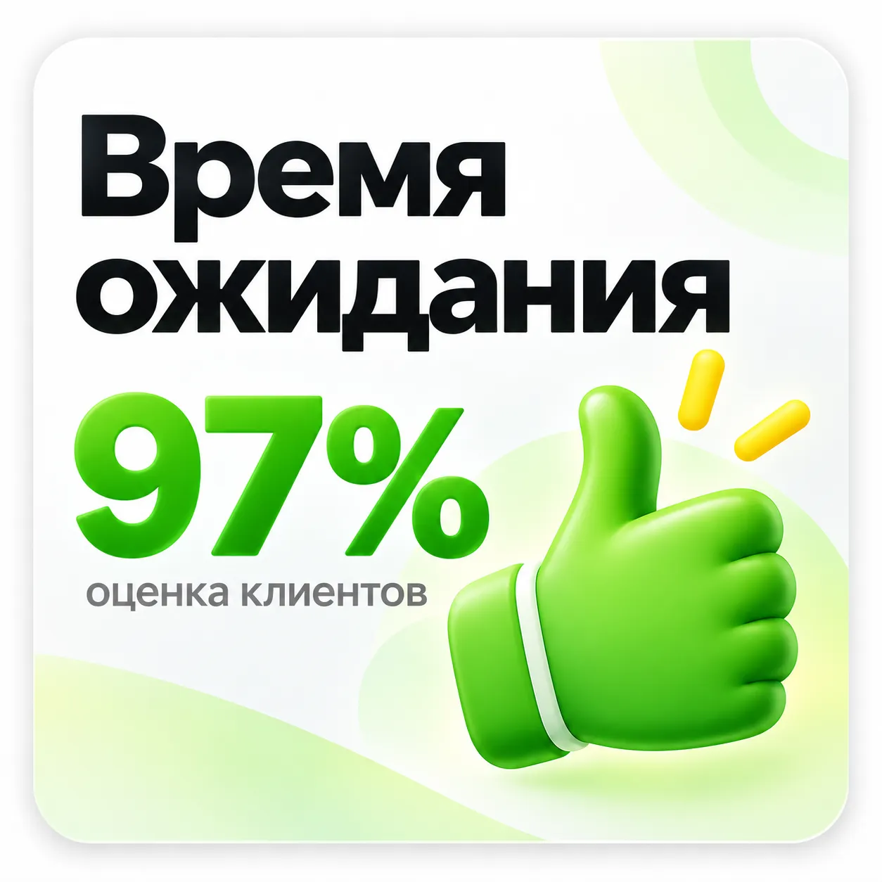 Время ожидания — 97 процентов
