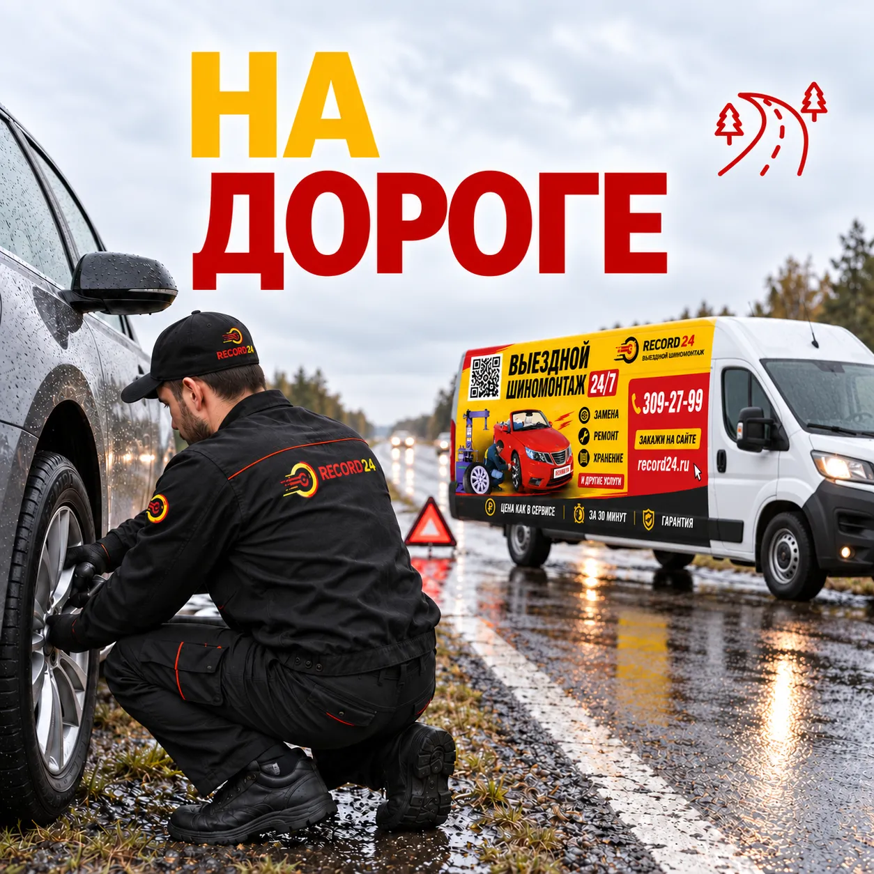 Работы на дороге