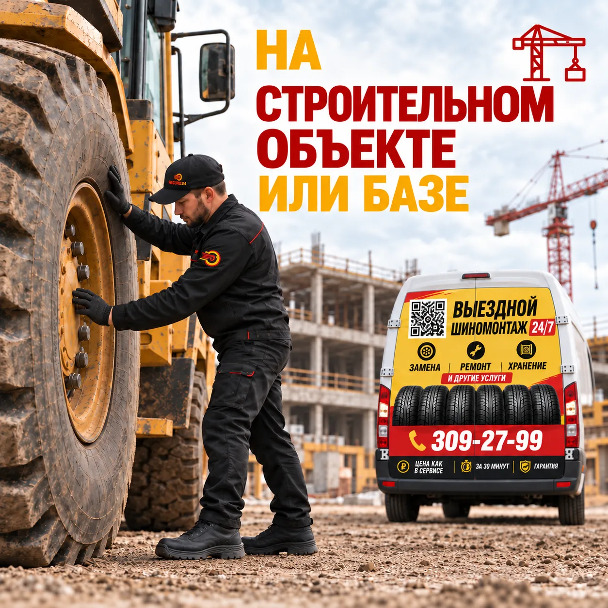 Работы на строительном объекте или базе