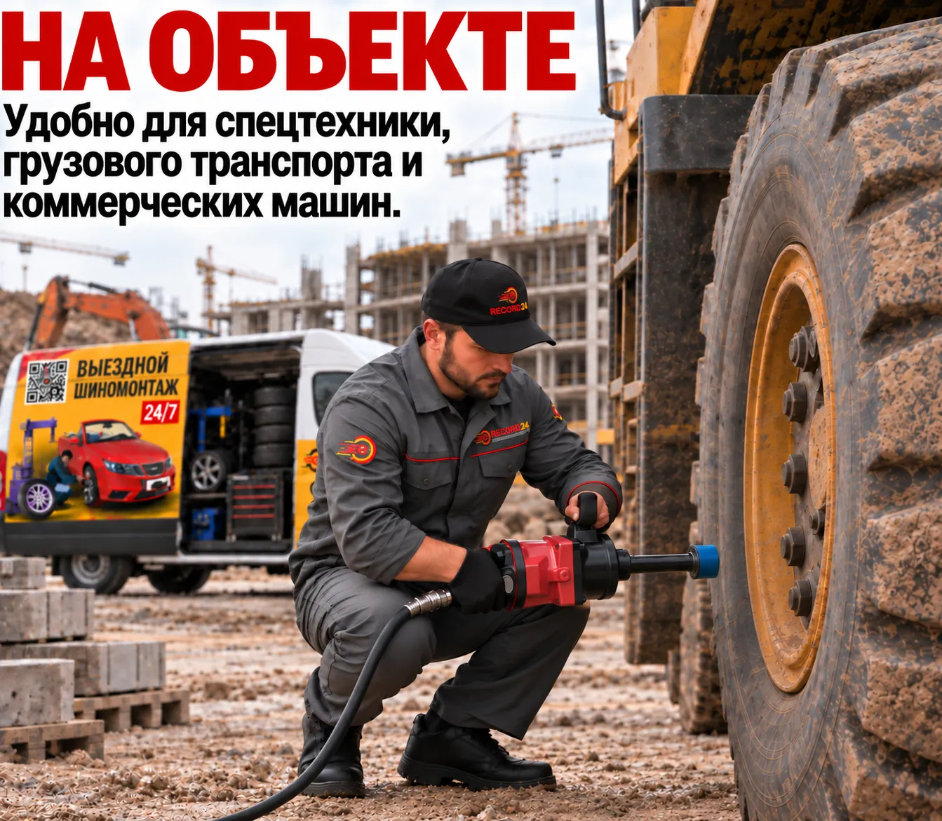 Выездной шиномонтаж на объекте